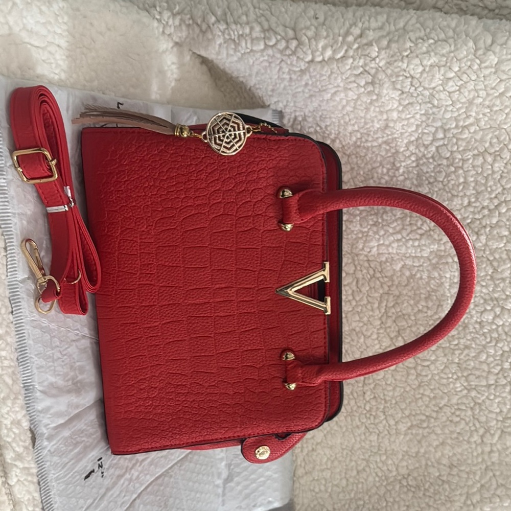 Red Designer Handbag